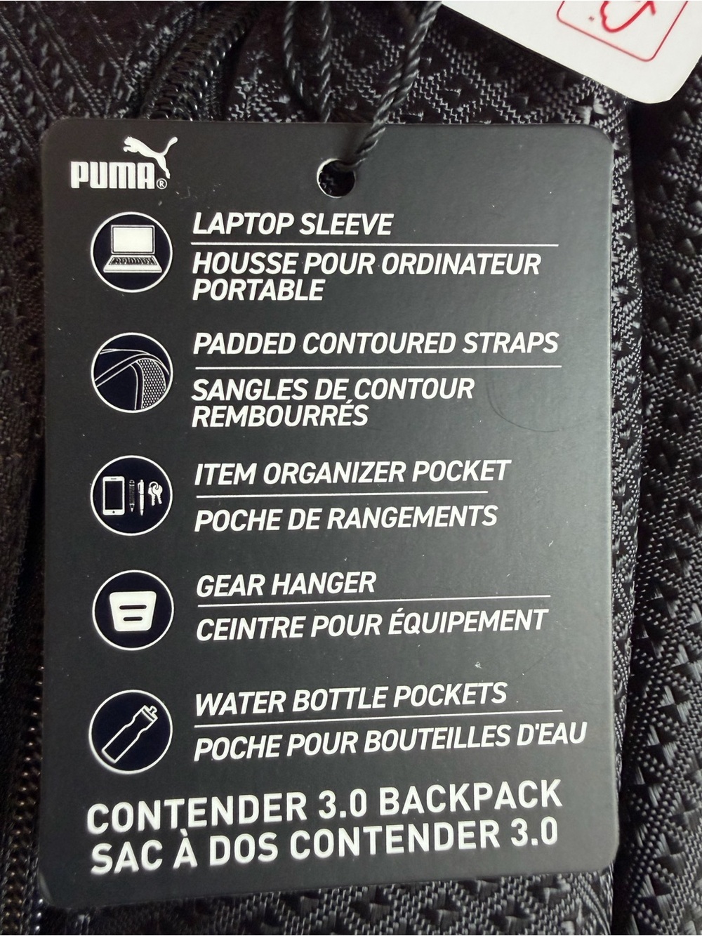 PUMA Evercat Contender 3.0 Backpack Black NWT Unisex Laptop School Bag - Picture 7 of 8